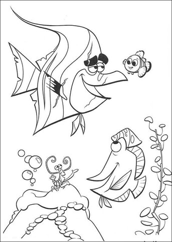 Nemo And Gill Coloring Page